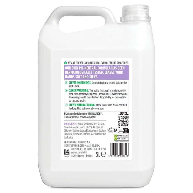 ecover Hand Soap Refill Lavender and Aloe Vera - 5 Litre - Image 2